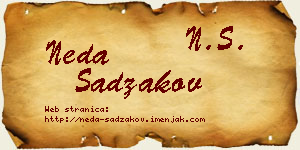 Neda Sadžakov vizit kartica